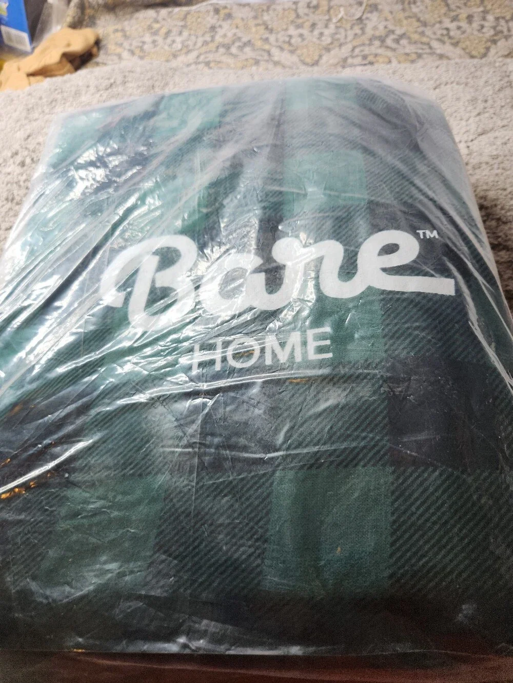 Full/Double Green Buffalo Plaid Sheet Set In A Bag - Bare
